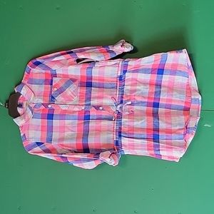OshKosh brand, girls size 12, plaid flannel tunic